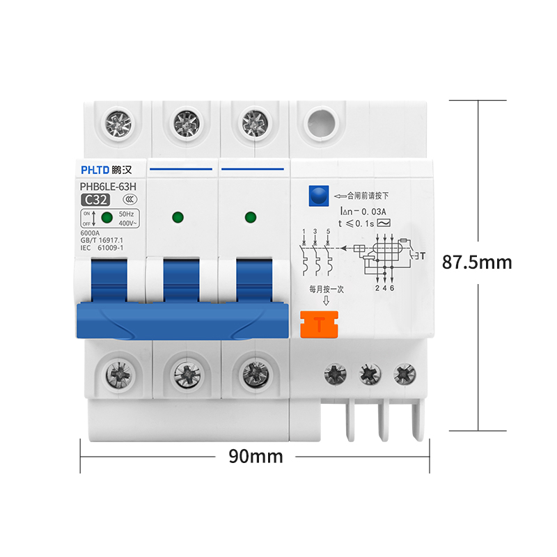 Орбитальный миниатюрный выключатель PHLTD, 110V - 120V, размер 3P, 32A, 90x87.5 мм, доступен.