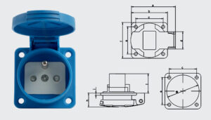 PHLTD Франция SCHUKO Темная розетка 16A 220V наружная водонепроницаемость-