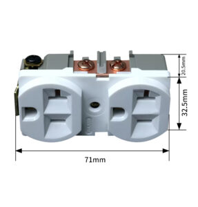 Медная американская панельная розетка стандартного размера 71x32,5x20,5 мм.